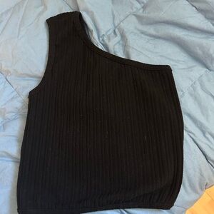 Charlotte Avery Black One Shoulder Top- read description